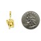 14K Gold 3D Baseball Glove Bat & Ball Charm Sports Jewerly 23mm x 11mm